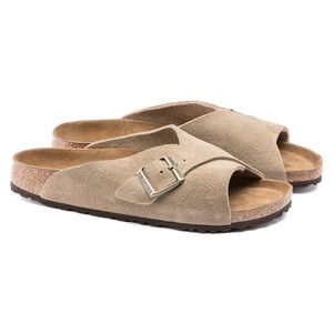 NIB Birkenstock Arosa Taupe Soft Footbed Leather Narrow Width Select Size -